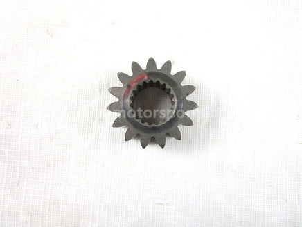 A used Final Drive Gear 15T from a 2001 TRX350ES Honda OEM Part # 23621-HN5-670 for sale. Honda ATV parts… Shop our online catalog… Alberta Canada!