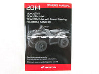 A used Owners Manual from a 2014 TRX 420 TM Honda OEM Part # 31HR3600 for sale. Honda ATV parts online? Oh, Yes! Find parts that fit your unit here!