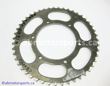 New Honda Dirt Bike CR 250M OEM part # 41203-357-020 or 41203357020 rear wheel sprocket 47 teeth for sale