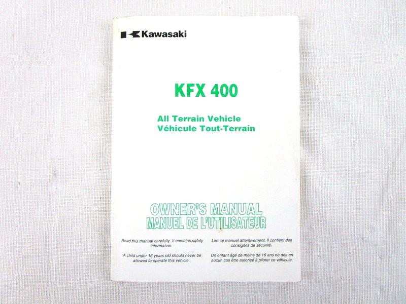 Owners Manual - Kawasaki KFX 400| Alberta Motorsports Sales