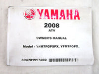 A used Owners Manual from a 2008 GRIZZLY 700 Yamaha OEM Part # LIT-11626-21-02 for sale. Yamaha ATV parts… Shop our online catalog… Alberta Canada!