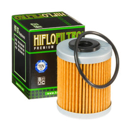 A HF157 Premium Hiflo Filtro oil filter for sale. This filter fits a variety of KTM dirtbikes. Our online catalog has more new and used parts that will fit your unit!