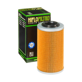A HF556 Premium Hiflo Filtro oil filter for sale. This filter fits a variety of Bombardier ATV's. Our online catalog has more new and used parts that will fit your unit!
