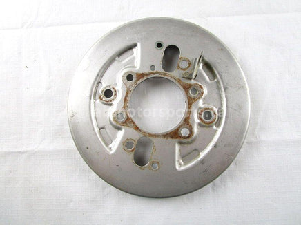 A used Brake Backing Plate FR from a 2001 TRX350FE Honda OEM Part # 45110-HN5-671 for sale. Check out our online catalog for more parts!