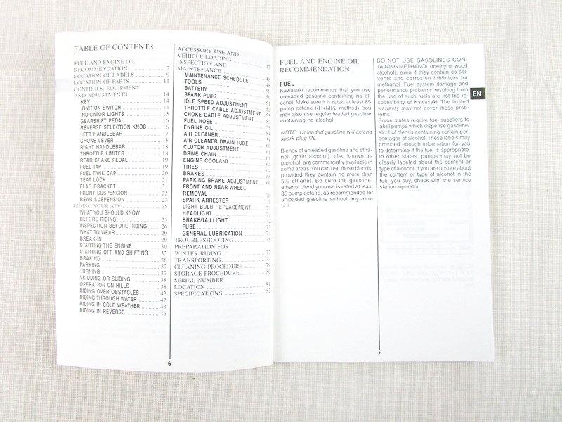 Owners Manual - Kawasaki KFX 400| Alberta Motorsports Sales