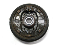 Used Yamaha ATV KODIAK 400 OEM part # 3HN-23502-01-00 right steering knuckle and backing plate for sale