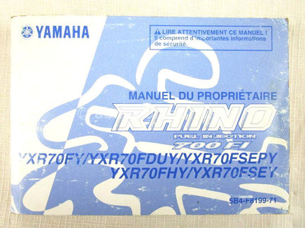 A used Owners Manual from a 2009 RHINO 700FI Yamaha OEM Part # LIT-11626-22-14 for sale. Yamaha UTV parts… Shop our online catalog… Alberta Canada!